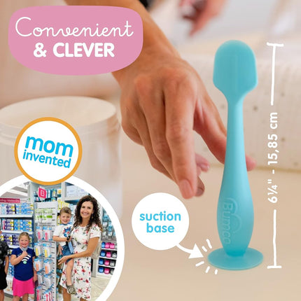 Baby Bum Brush, Original Diaper Cream Applicator, Soft Flexible Silicone, Unique Gift, [Blue]