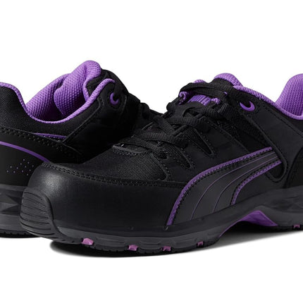 Chaussures de sécurité basses PUMA Safety Motion Protect Stepper pour femme, antidérapantes à embout composite, noir-violet, 7