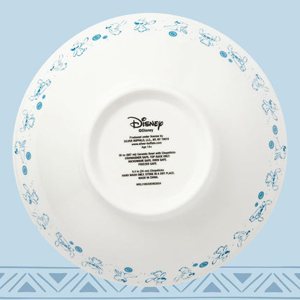 Bol à ramen en céramique Silver Buffalo Lilo et Stitch motif japonais multiposes Fleurs 887 ml avec baguettes
