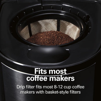 Filtre permanent doré Hamilton Beach, compatible avec la plupart des cafetières de 8 à 12 tasses (/80675)