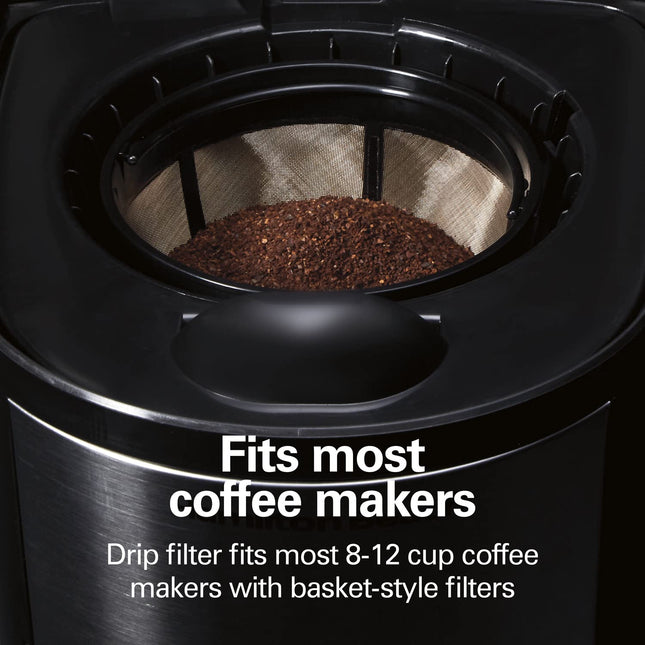 Hamilton Beach Permanent Gold Tone Filter, Fits Most 8 to 12-Cup Coffee Makers (/80675)