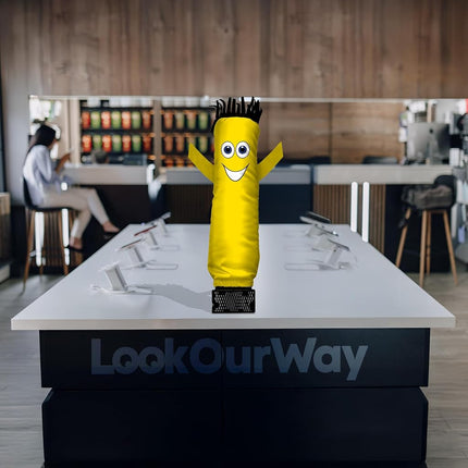 LookOurWay Air Dancers Mini Inflatable Tube Set for Men - 29" Wacky Wacky Wacky Waving Inflatable Tube with Blower for Office Advertising - Yellow