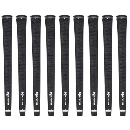 Karma Velour Black Jumbo (+1/16") Golf Grips (9 Pa