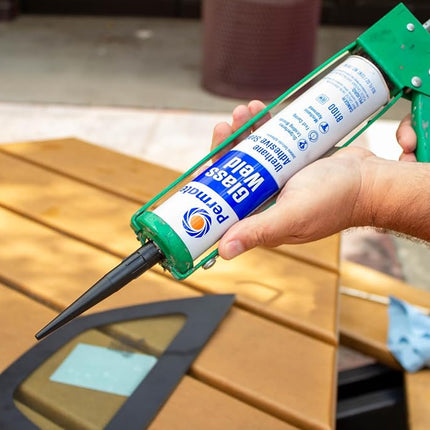 Permatex 81100 Glass Weld Premium Urethane Windshield Sealant - Polyurethane Glue Automotive Seam Sealer, Window Sealant Glass Glue for Car Glass Repair - Strong, Flexible, Fast Curing, 10.5oz