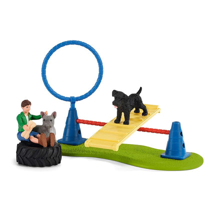 Schleich Farm World - 20Pc Puppy Agility Training Playset - Kids 3+ | 42536