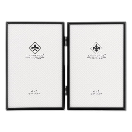 Lawrence Frames 4x6 Hinged Double Simply Black Picture Frame (660046D)