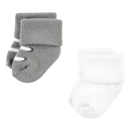 Hudson Baby Unisex Baby Cotton Rich Newborn and Terry Socks, Modern Elephant, 6-12 Months, Modern Elephant, 6-12 Months