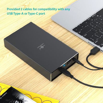 Vantec NST-371C31-BK NexStar Gx USB 3.1 Gen 2 Type-C 3.5" Sata HDD/SSD Enclosure, Comes with C to C and C to A Cable, Aluminum Casing, Black
