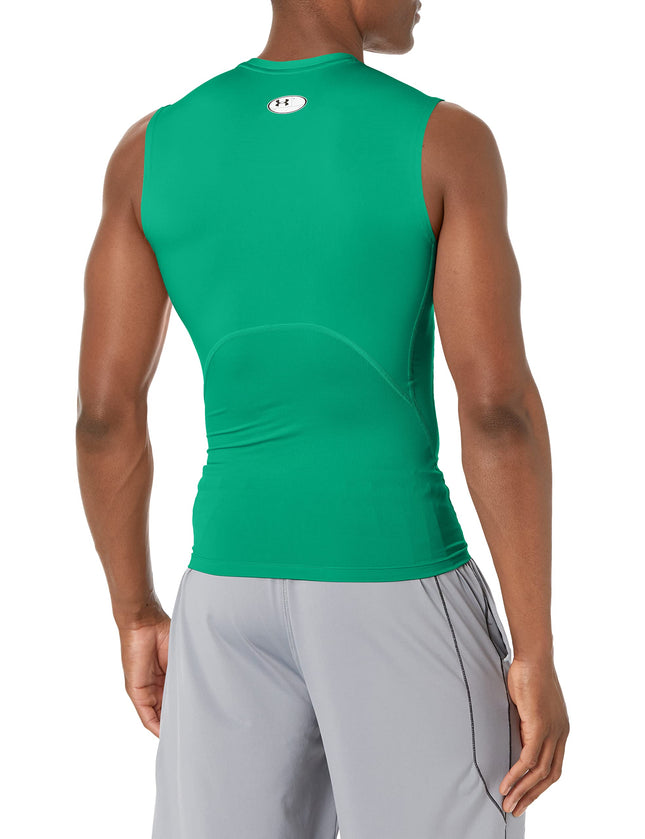 Débardeur de compression sans manches HeatGear standard pour homme Under Armour, (305) Team Kelly Green / / White, XL