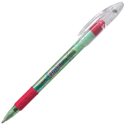 Pentel Krazy Pop Iridescent Gel Pen, (1.0mm) Bold line, Green & Metallic Red Ink (K91-DBD)