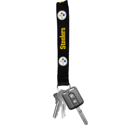 NFL Pittsburgh Steelers Unisex Siskiyou Sportslanyard Key Chain, Black, Wristlet