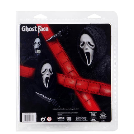 NECA - Scream Ghostface 8 Inch Clothed Action Figure, Black/Black