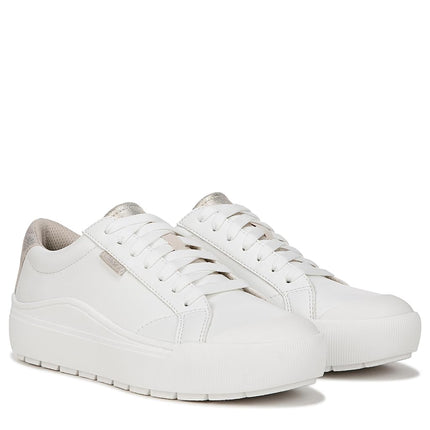 Dr. Scholl's Women's Time Off Sneaker, White Pearls, 6.5 Wide