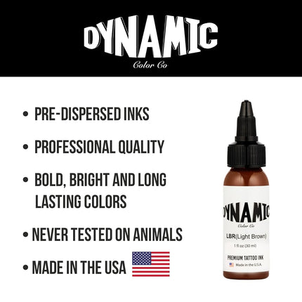 Dynamic Light Brown Tattoo Ink Bottle 1oz