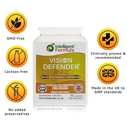 Vision Defender MAC Meso-Zeaxanthin Lutein Eye Supplement 90 Capsules