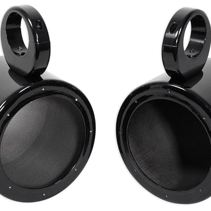 Pair Rockville MAC65B 6.5" Aluminum Wakeboard Tower Speaker Pod Enclosures, Black