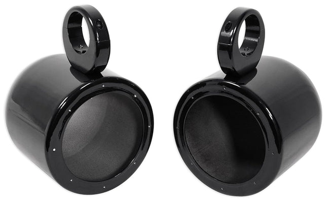Pair Rockville MAC65B 6.5" Aluminum Wakeboard Tower Speaker Pod Enclosures, Black