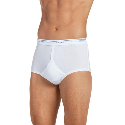 Slip classique taille haute Jockey pour hommes - Lot de 3 - Blanc - 42