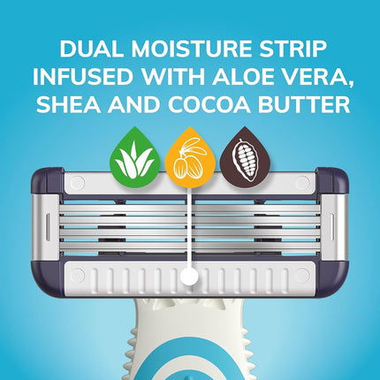 Maquinillas de Afeitar Desechables para Hombre BIC EasyRinse Sensitive Antiatascos, Clínicamente Probadas para Pieles Sensibles, Maquinillas de Afeitar con 4 Cuchillas, Paquete de 2