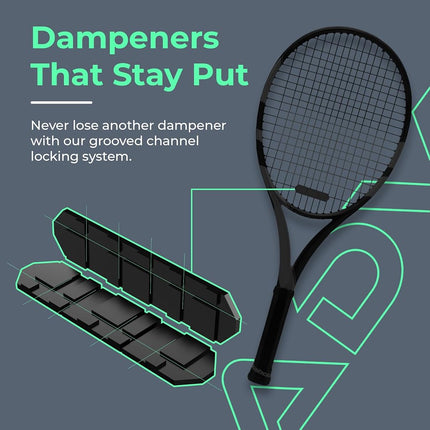 ADV Tennis Dampener with Custom Feel, Racket Shock Absorber to Reduce Vibration and Stay on The Racket, Engineered Poly-Silicone Tennis Racket Dampener, Blue, Variety 3-Pack…