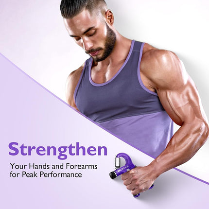 FitBeast Grip Strengthener Forearm Strengthener, Adjustable Hand Grip for Strength Training & Rehabilitation, 10-132 lbs Resistance, Ideal for Athletes and Physical Therapy (1 Piece Purple)