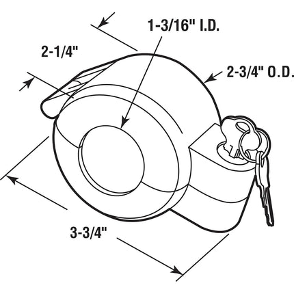 Prime-Line S 4180 Door Knob Lock-Out Device – Prevents Turning of Door Knob and Access to Keyhole, Can be Used for Home Rentals, Evictions, Job Sites and More – Keyed Alike, Diecast, Gray (Single
