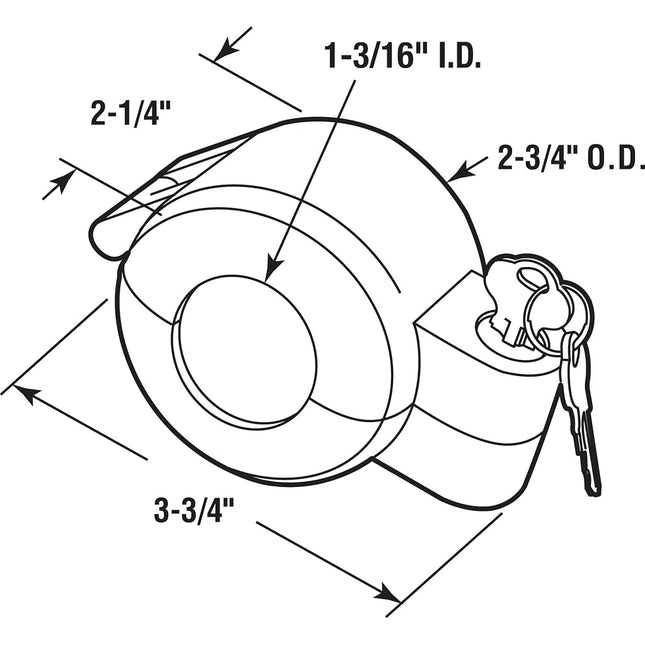 Prime-Line S 4180 Door Knob Lock-Out Device – Prevents Turning of Door Knob and Access to Keyhole, Can be Used for Home Rentals, Evictions, Job Sites and More – Keyed Alike, Diecast, Gray (Single