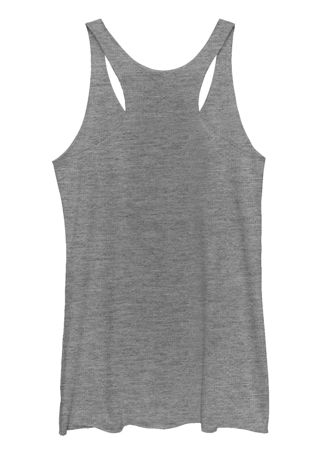 Playera sin mangas racerback Fifth Sun de Star Wars con estampado de la Princesa Leia intrépida para mujer, gris jaspeado, extragrande