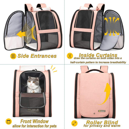 Texsens Innovative Traveler Bubble Backpack Pet Carriers for Cats and Dogs