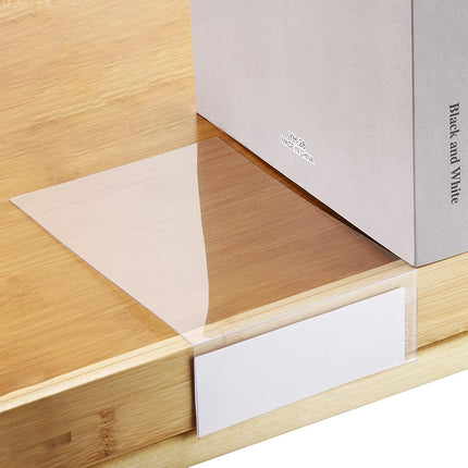 50 Pcs Library Shelf Label Holders 7.6 x 4 Inch Mo