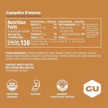 GU Energy Stroopwafel Sports Nutrition Waffle, Gluten Free Coconut, 16-Count