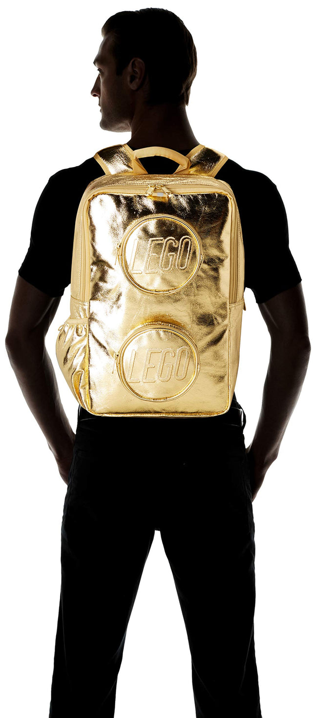 LEGO Brick Backpack, Gold, One Size, Brick Backpack - Gold