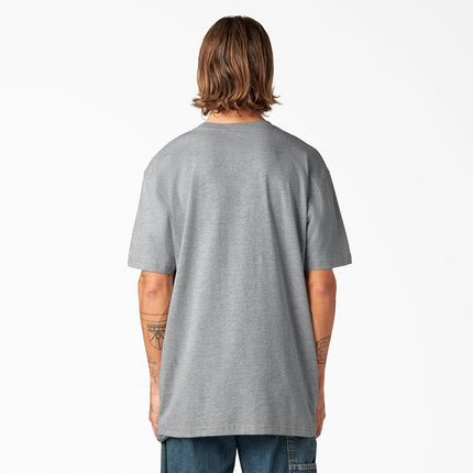 Dickies Men's Short Sleeve Heavyweight Crew Neck, Heather Gray, X-Large