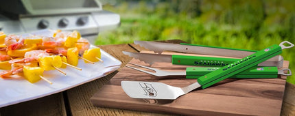YouTheFan NFL Seattle Seahawks Spirit Series 3-Piece BBQ Set, Stainless Steel, 22" x 9"