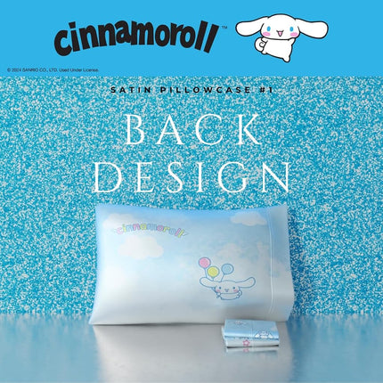 Cinnamoroll Beauty Silky Satin Standard 2 Pack Reversible Pillowcase Cover 20x30 for Hair and Skin, (Officially Licensed Product) by Franco Collectibles