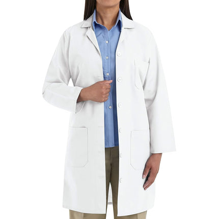 Red Kap Women's Lab Coat, White, XS