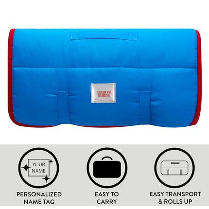 Idea Nuova Amazing Toddler Quilted Nap Mat with Built in Blanket and Pillow, 20" Wx46 L, Spidey and Friends