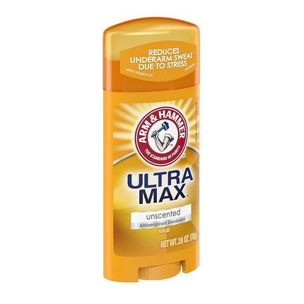 (Pack of 2) - Arm & Hammer UltraMax Solid Unscented Antiperspirant & Deodorant, 80ml (Pack of 2)