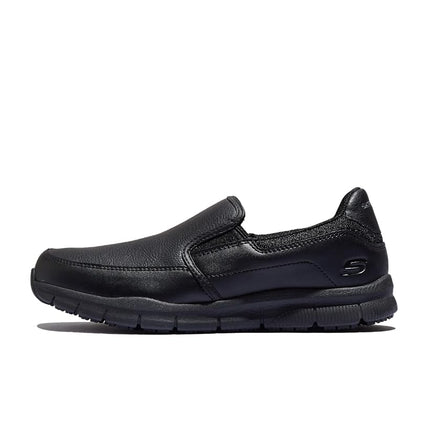 Skechers Men's Nampa-Groton Food Service Shoe, Black Polyurethane, 8