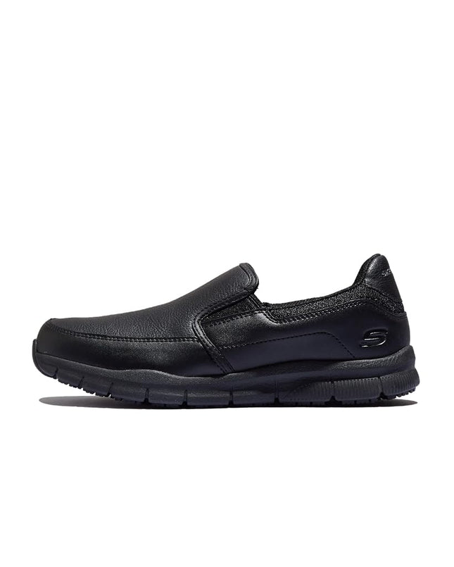 Skechers Men's Nampa-Groton Food Service Shoe, Black Polyurethane, 8