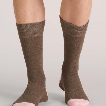 Ted Baker Men's 3 Pack Pattern Crew Dress Socks, Blue Bell/Pink Heather/Charcoal, One Size
