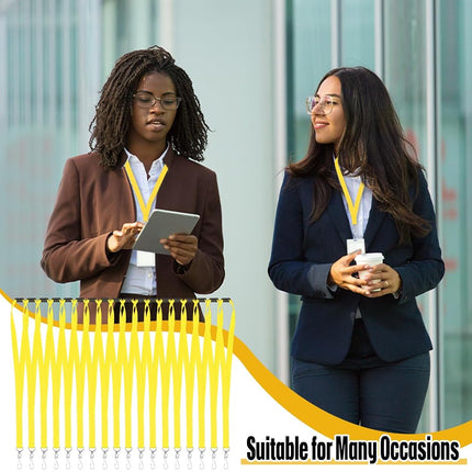 Patelai 60 Pcs Breakaway Lanyards with J Hook, Yellow