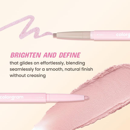 COLORGRAM Under Eye Highlighter Stick - 05 Berry | Silky-Smooth Long-Lasting Highlighter & Contouring Stick for Smudge-Proof, Shining Daily Makeup | K-Beauty Face Highlighters & Luminizers