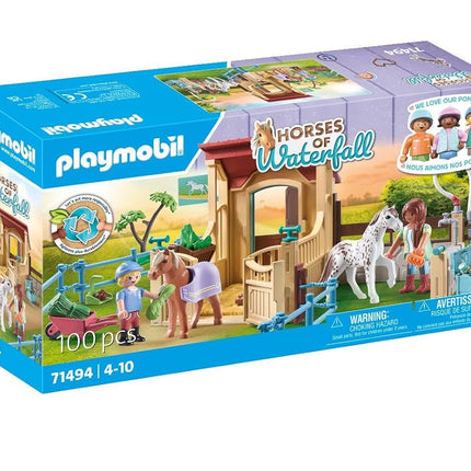 Playmobil 71494 Horses of Waterfall: Riding Stable, exciting horse riding adventures at Waterfall Ranch, complete with diverse accessories, detailed play sets suitable for children ages 4+
