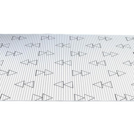 Fresh Kitty Durable XL Jumbo Foam Litter Mat – Phthalate and BPA Free, Water Resistant, Traps Litter from Box, Scatter Control, Easy Clean Mats – White Triangles 40" x 25"