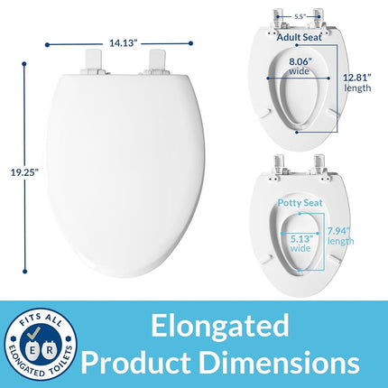 Mayfair 1888SLOW 006 NextStep2 Toilet Seat, Bone, Elongated