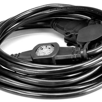 Hosa Power Distribution Cord, 6 X NEMA 5-15R to NEMA 5-15P, 12 AWG x 3 OFC, 50 ft