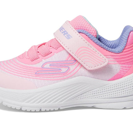 Skechers Girls' Microspec Advance Trainer, Pink, 9 UK Toddler