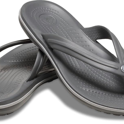 Crocs Unisex Crocband Flip Flip Flops, Slate Grey Smoke, 6 UK Men/ 7 UK Women