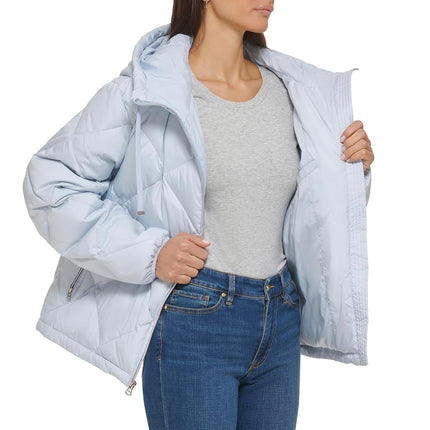 Cole Haan Womens Essential Diamond Quilted Jacket, Arctic Ice, M